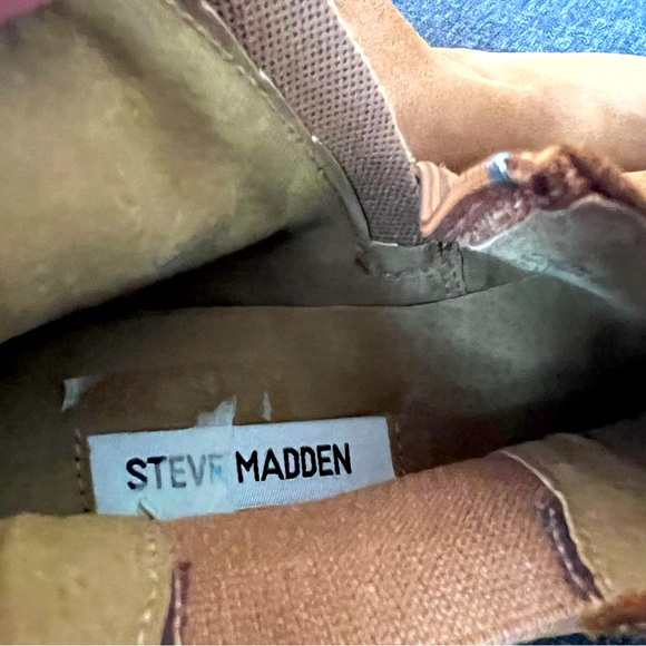 NWOT Steve Madde Boots Booties Suede Tobacco Shoes Men Size 8 Winter - Picture 6 of 11